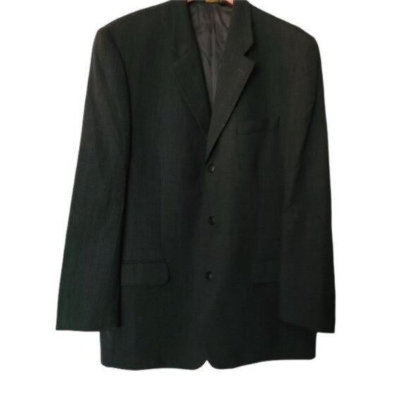 Bachrach ITALY Men's 46 Gray 3‎ Button Suit Jacket - Picture 2 of 11